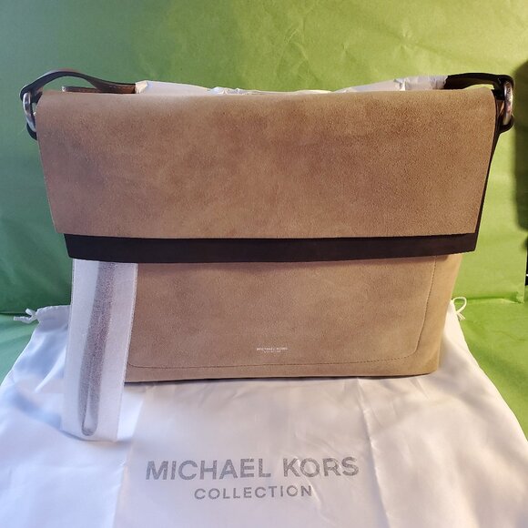 Michael Kors Suede Sedona Messenger and Wristlet - Picture 1 of 12